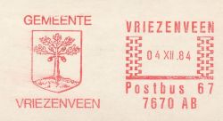 Wapen van Vriezenveen/Arms (crest) of Vriezenveen