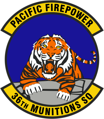 Coat of arms (crest) of the 36th Munitions Squadron, US Air Force