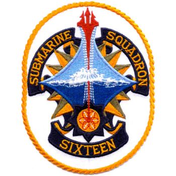 Coat of arms (crest) of the Submarine Squadron Sixteen, US Navy