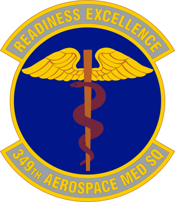 Coat of arms (crest) of the 349th Aerospace Medicine Squadron, US Air Force