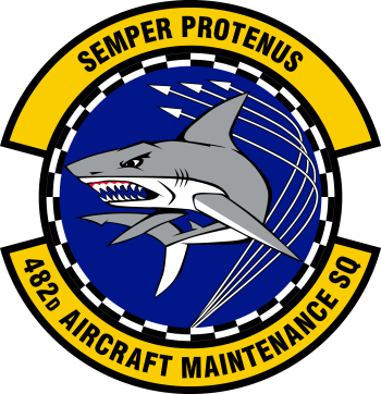 Coat of arms (crest) of the 482nd Aircraft Maintenance Squadron, US Air Force