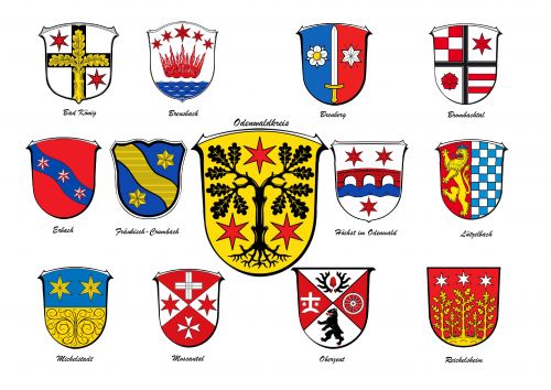 Wappen von Odenwaldkreis (Coat of arms (crest) of Odenwaldkreis)
