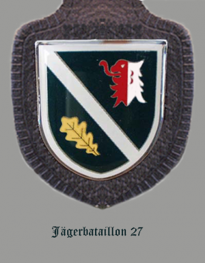 Coat of arms (crest) of the Jaeger Battalion 27, German Army