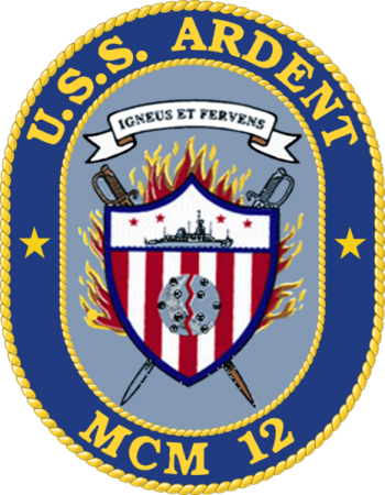 Coat of arms (crest) of Mine Countermeasures Ship USS Ardent