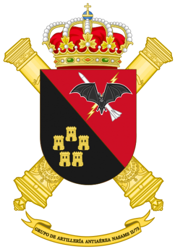 Coat of arms (crest) of the NASAMS Air Defence Artillery Group II-73, Spanish Army
