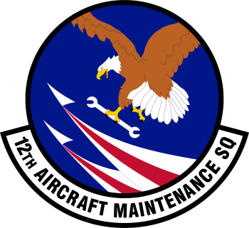 Coat of arms (crest) of the 12th Aircraft Maintenance Squadron, US Air Force
