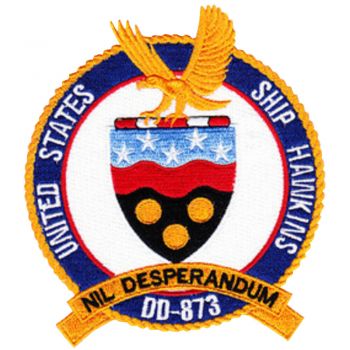 Coat of arms (crest) of the Destroyer USS Hawkins (DD-873), US Navy