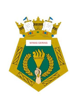 Coat of arms (crest) of the Battleship Minas Gerais, Brazilian Navy