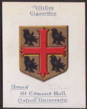 Arms of St Edmund Hall (Oxford University)