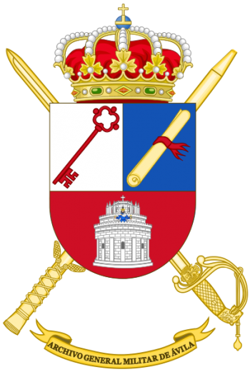 Coat of arms (crest) of the General Military Archive of Ávila, Spanish Army