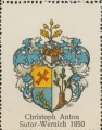 Wappen von Christoph Anton Sutor-Wernich