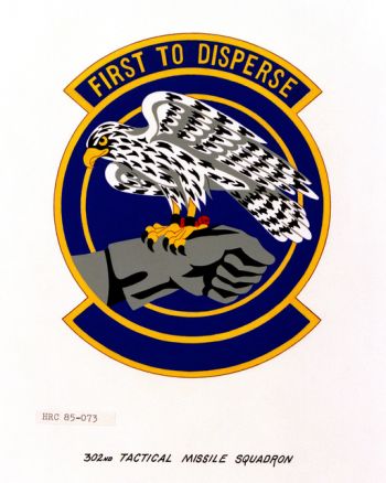 Coat of arms (crest) of the 302nd Tactical Missile Squadron, US Air Force