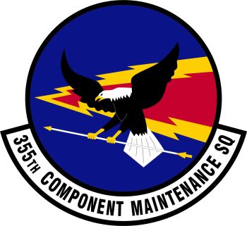 Coat of arms (crest) of the 355th Component Maintenance Squadron, US Air Force