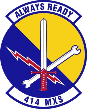 Coat of arms (crest) of the 414th Maintenance Squadron, US Air Force