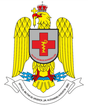 Coat of arms (crest) of the Dr. Alexandru Augustin Military Emergency Hospital, Sibiu, Romania