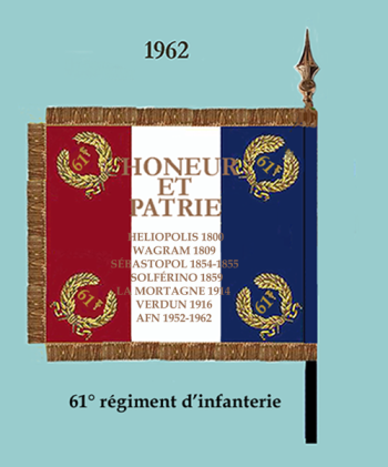 Arms of 61st Infantry Regiment, French Army