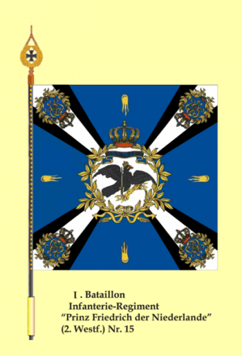 Arms of Infantry Regiment Prince Frederick of the Netherlands (2nd Westphalian) No 15, Germany