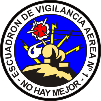 Coat of arms (crest) of the Air Vigilance Squadron No. 1 and El Frasno Air Force Barracks, Spanish Air Force