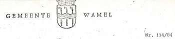 Wapen van Wamel/Coat of arms (crest) of Wamel