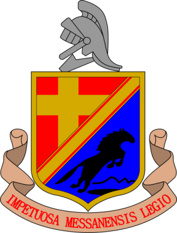 Coat of arms (crest) of the 93rd Infantry Regiment Messina, Italian Army