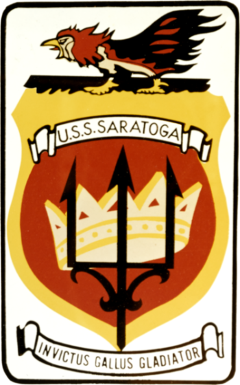 Coat of arms (crest) of the Aircraft Carrier USS Saratoga (CVA-60)