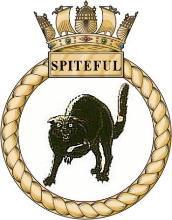 Coat of arms (crest) of the HMS Spiteful, Royal Navy