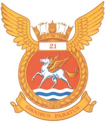 Coat of arms (crest) of the No 21 Naval Air Squadron (HU-21), Royal Canadian Navy