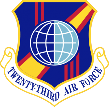 Coat of arms (crest) of the 23rd Air Force, US Air Force