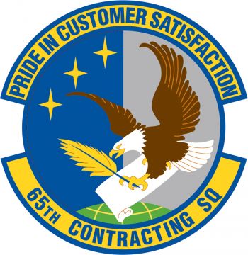Coat of arms (crest) of the 65th Contracting Squadron, US Air Force