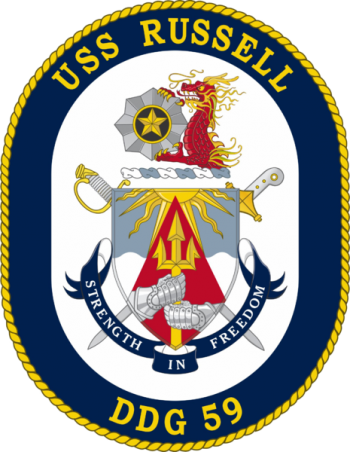 Coat of arms (crest) of Destroyer USS Russell