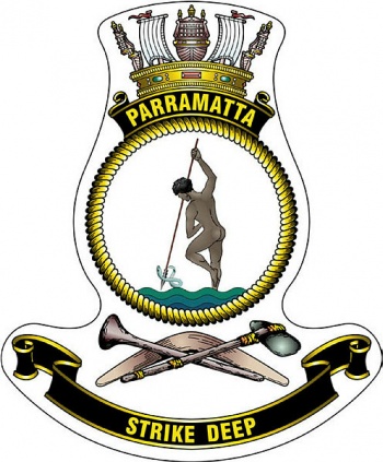 Coat of arms (crest) of the HMAS Parramatta, Royal Australian Navy