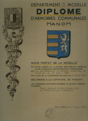 Blason de Manom