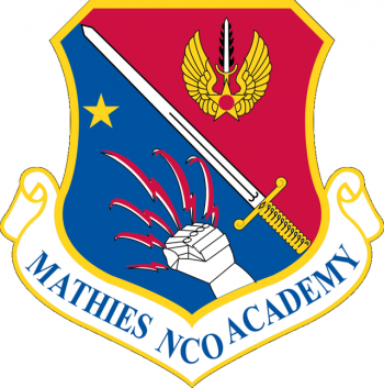 Coat of arms (crest) of the Mathies Non-Commissioned Officers Academy, US Air Force