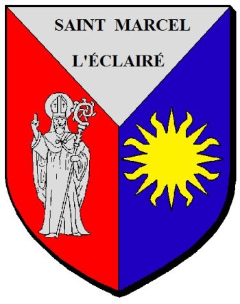 Blason de Saint-Marcel-l'Éclairé/Arms (crest) of Saint-Marcel-l'Éclairé