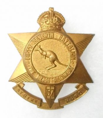 Coat of arms (crest) of the 57th Battalion (The Merri Regiment), Australia