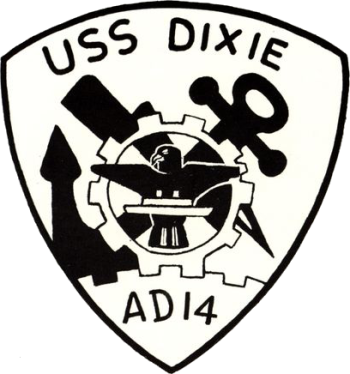 Coat of arms (crest) of the Destroyer Tender USS Dixie (AD-14)