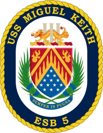 Coat of arms (crest) of the Expeditionary Mobile Base USS Miguel Keith (ESB-5)