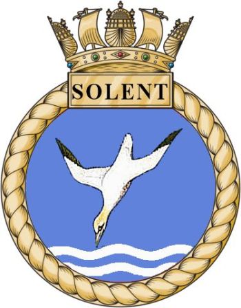 Coat of arms (crest) of the HMS Solent, Royal Navy
