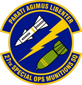 Coat of arms (crest) of the 27th Special Operations Munitions Squadron, US Air Force