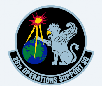 Coat of arms (crest) of the 28th Operations Support Squadron, US Air Force