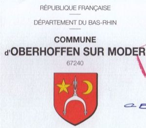 Blason de Oberhoffen-sur-Moder/Coat of arms (crest) of {{PAGENAME