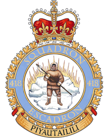 Coat of arms (crest) of No 418 Squadron, Royal Canadian Air Force