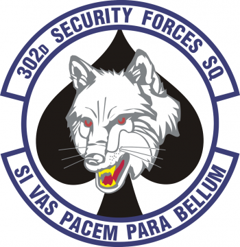 Coat of arms (crest) of the 302nd Security Forces Squadron, US Air Force
