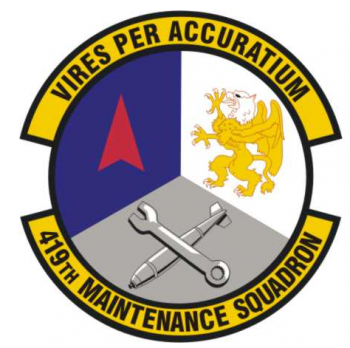 Coat of arms (crest) of the 419th Maintenance Squadron, US Air Force