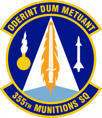Coat of arms (crest) of the 355th Munitions Squadron, US Air Force