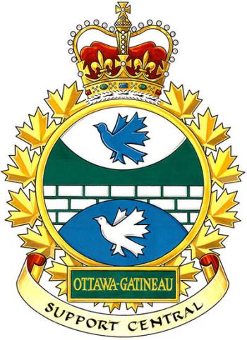Coat of arms (crest) of the Canadian Forces Base Ottawa-Gatineau, Canada