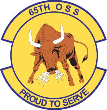 Coat of arms (crest) of the 65th Operations Support Squadron, US Air Force