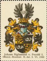 Wappen Johann Sigismund von Pezold