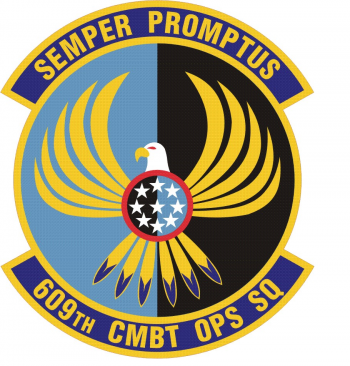 Coat of arms (crest) of the 609th Combat Operations Squadron, US Air Force