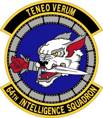 Coat of arms (crest) of the 64th Intelligence Squadron, US Air Force
